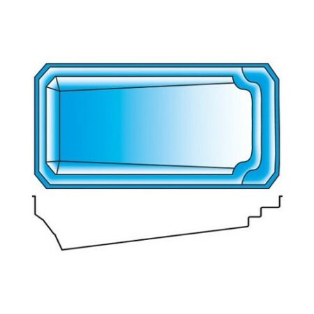 Kit piscine coque polyester - Evasion 8400 - Piscines Provence