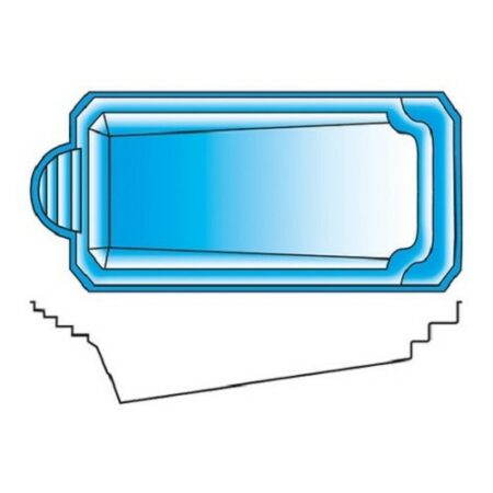 Kit piscine coque polyester - Romaine 8400 - Piscines Provence