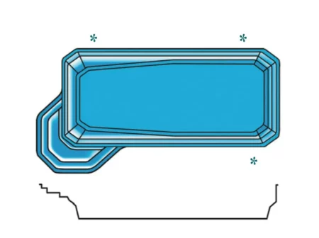 Piscine forme libre fond plat Coque Polyester 9×4 – PRIVILEGE B